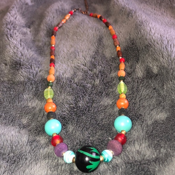 Multicolored Beaded Necklace - Picture 1 of 5